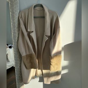 Zara Coat - Faux Fur Sleeves